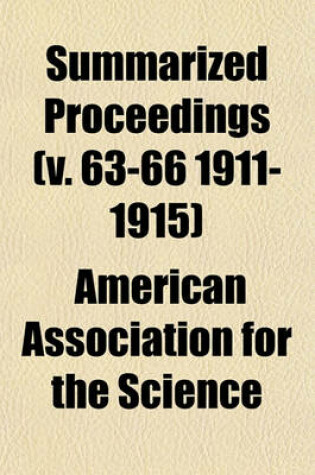 Cover of Summarized Proceedings (V. 63-66 1911-1915)