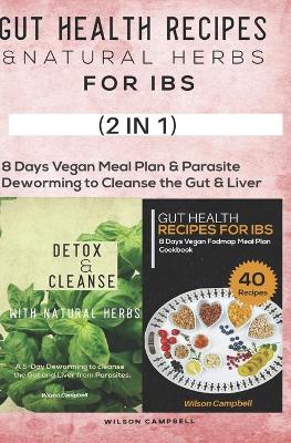 Book cover for GUT HEALTH RECIPES & NATURAL HERBS FOR IBS (2 in 1)