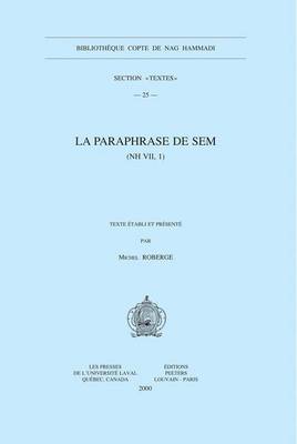 Cover of La Paraphrase De Sem (NH VII, 1)