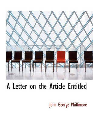 Book cover for A Letter on the Article Entitled