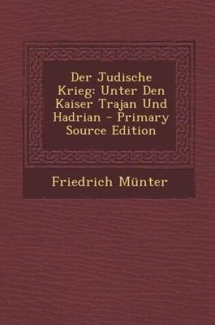 Cover of Der Judische Krieg