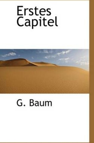 Cover of Erstes Capitel