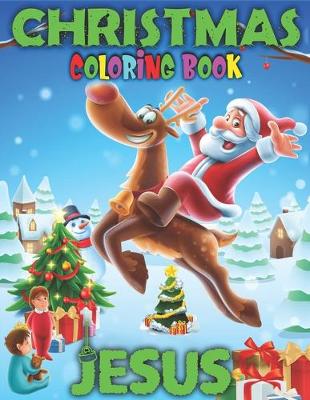 Book cover for Christmas Coloring Book Jesus