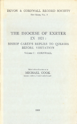 Book cover for The Diocese of Exeter in 1821