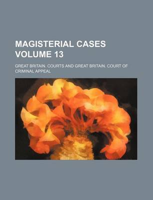 Book cover for Magisterial Cases Volume 13