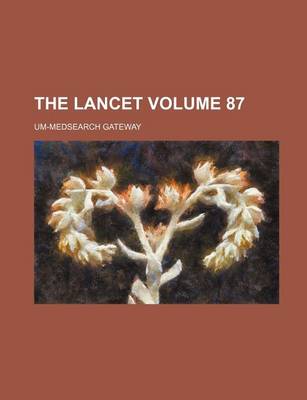 Book cover for The Lancet Volume 87