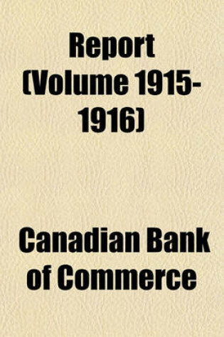 Cover of Report (Volume 1915-1916)