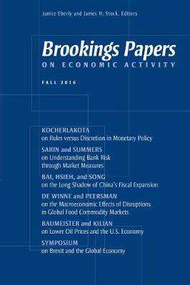 Book cover for Brookings Papers on Economic Activity: Fall 2016