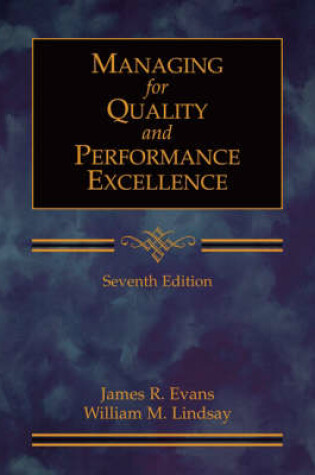 Cover of Managing for Quality and Performance Excellence