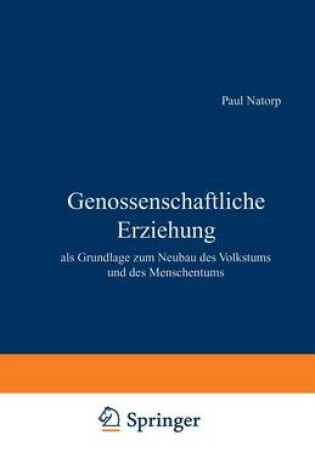 Cover of Genossenschaftliche Erziehung