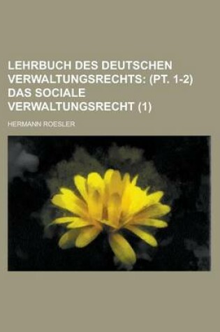 Cover of Lehrbuch Des Deutschen Verwaltungsrechts (1)