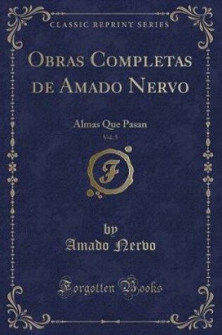 Cover of Obras Completas de Amado Nervo, Vol. 5
