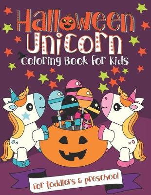 Book cover for Halloween Unicorn Coloring Book for Kids