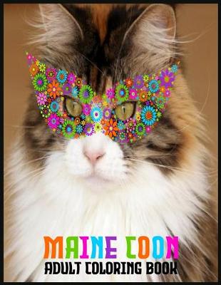 Book cover for maine coon coloring book -