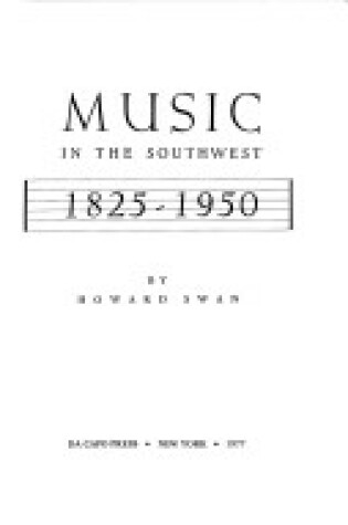 Cover of Music in the Southwest