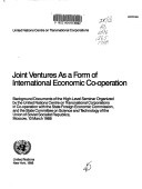Book cover for Joint Ventures as a Form of International Economic Co-Operation