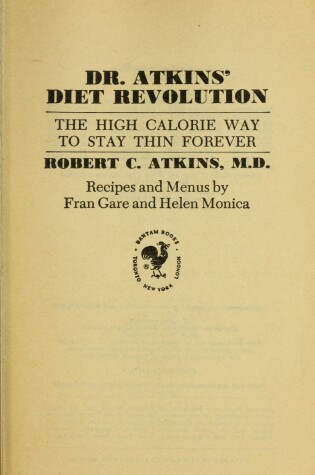 Cover of Dr Atkins Diet Revolution (R)