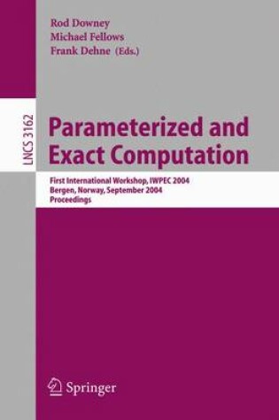 Cover of Parameterized and Exact Computation