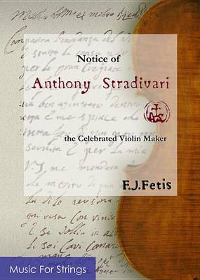 Book cover for Notice of Anthony Stradivari