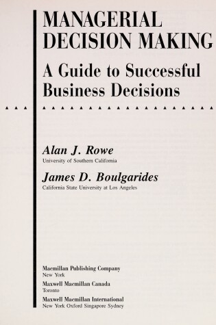 Cover of Managerial Decision Making