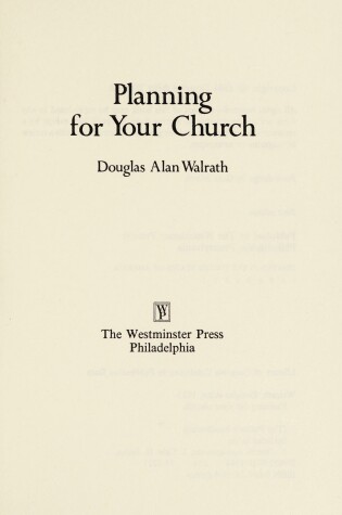 Cover of Planning for Your Church
