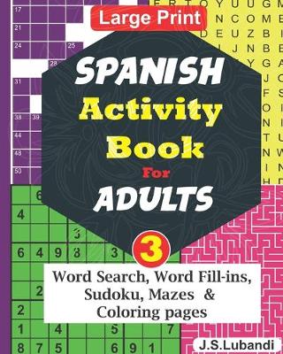 Book cover for SPANISH Activity Book for ADULTS; Vol.3