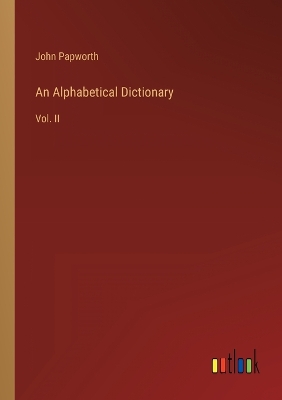 Book cover for An Alphabetical Dictionary