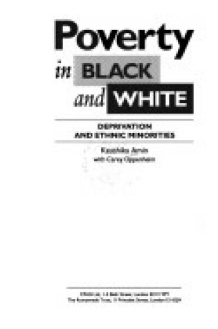 Cover of Poverty in Black and White