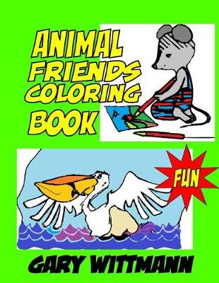 Book cover for Animal Friends Coloring Book