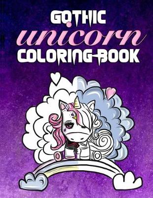 Book cover for Gothic Unicorn Coloring Book