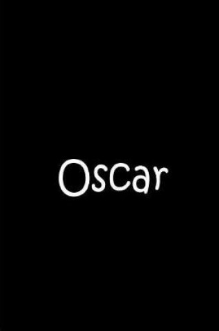 Cover of Oscar - Large Black Personalized Notebook / Extended Lined Pages / Matte