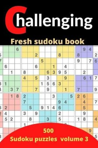 Cover of challenging fresh sudoku book volume 3