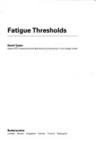 Cover of Fatigue Thresholds