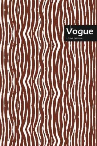 Cover of Vogue Lifestyle, Animal Print, Write-in Notebook, Dotted Lines, Wide Ruled, Medium Size 6 x 9 Inch, 144 Sheets (Brown)