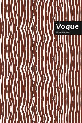 Book cover for Vogue Lifestyle, Animal Print, Write-in Notebook, Dotted Lines, Wide Ruled, Medium Size 6 x 9 Inch, 144 Sheets (Brown)