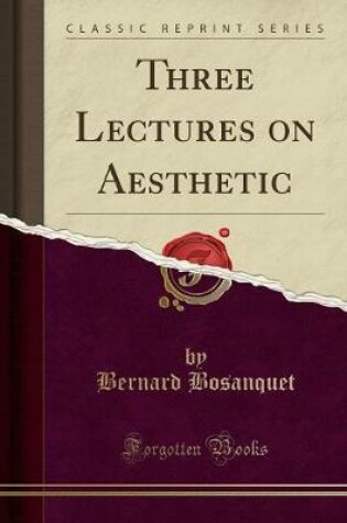 Cover of Three Lectures on Aesthetic (Classic Reprint)