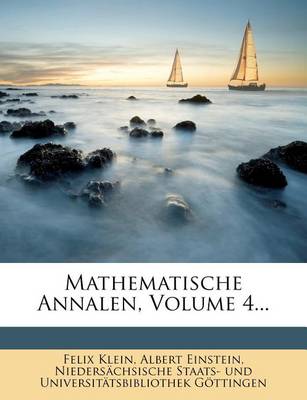 Book cover for Mathematische Annalen, Vierter Band.
