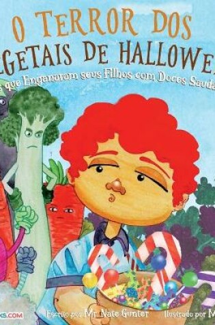 Cover of Halloween Vegetable Horror Children's Book (Portuguese)