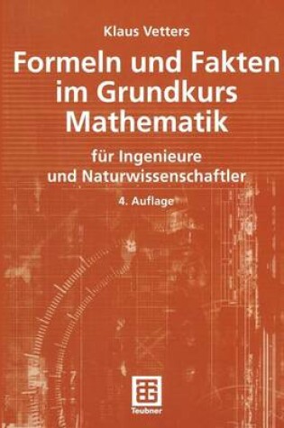 Cover of Formeln Und Fakten Im Grundkurs Mathematik