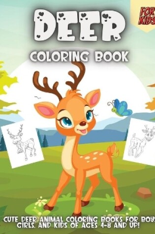 Cover of Deer Coloring Book For Kids