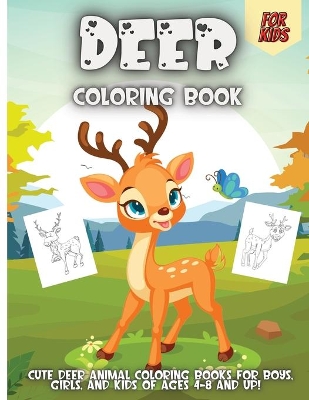 Book cover for Deer Coloring Book For Kids