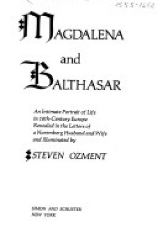 Cover of Magdalena and Balthasar