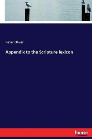 Cover of Appendix to the Scripture lexicon