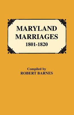 Book cover for Maryland Marriages 1801-1820