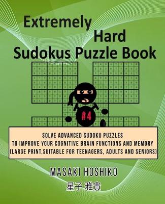Book cover for Extremely Hard Sudokus Puzzle Book #4