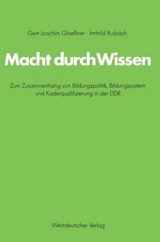 Cover of Macht Durch Wissen