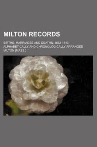 Cover of Milton Records; Births, Marriages and Deaths, 1662-1843, Alphabetically and Chronologically Arranged