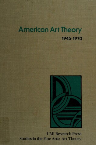 Cover of American Art Theory, 1945-70