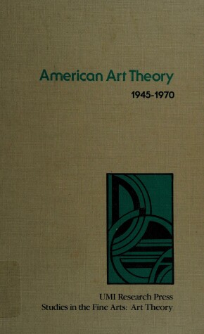 Book cover for American Art Theory, 1945-70