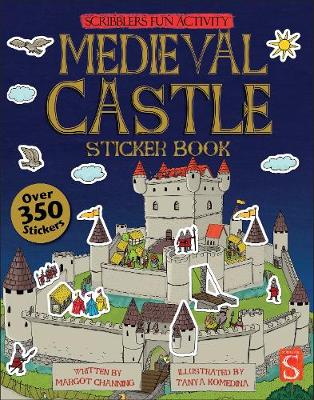 Book cover for Scribblers Fun Activity Medieval Castle Sticker Book